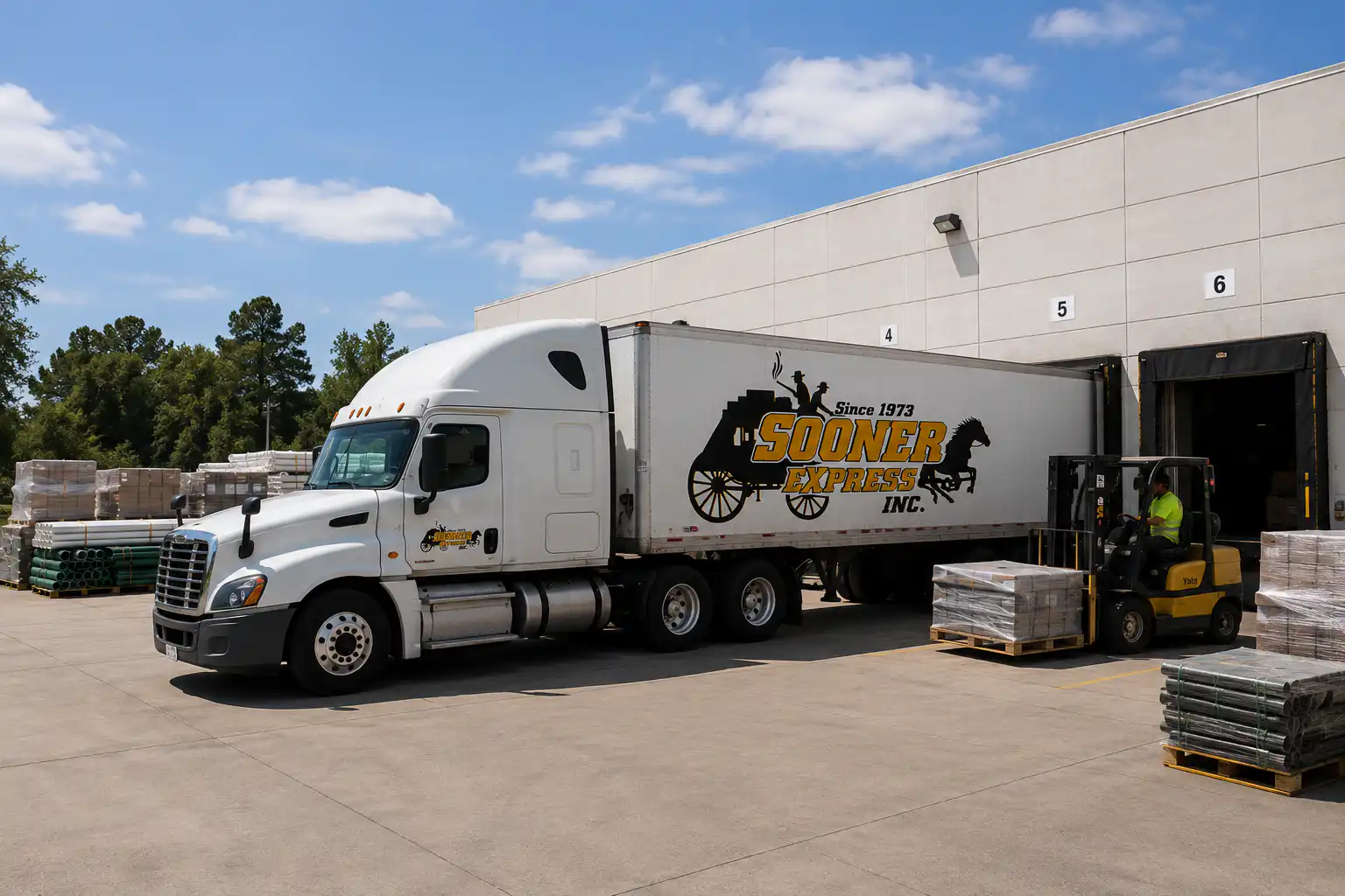 Sooner Express Inc. truck loading=